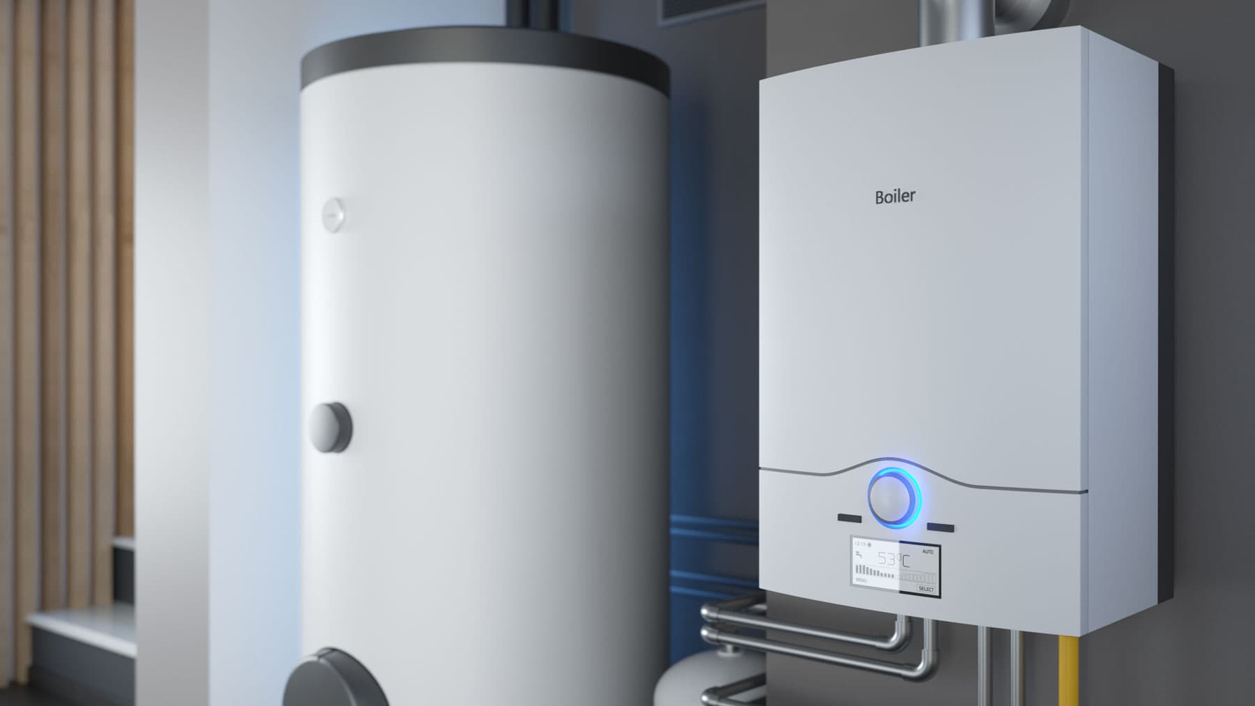 Modern boiler installation in Surrey BC